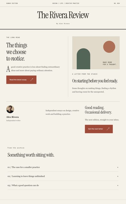 Alex Rivera — Independent writer