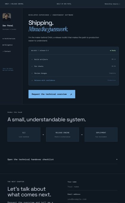 Dev Patel — Developer & founder