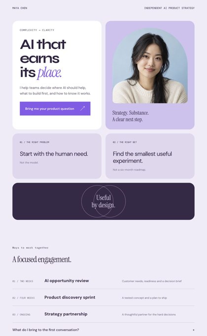 Maya Chen — AI product strategist
