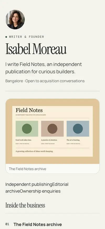 The Folio look on a phone