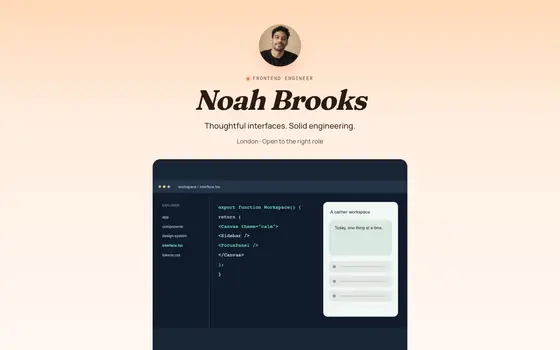 A featurd page in the Sunset look