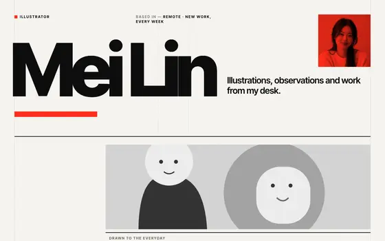 A featurd page in the Swiss Kinetic look