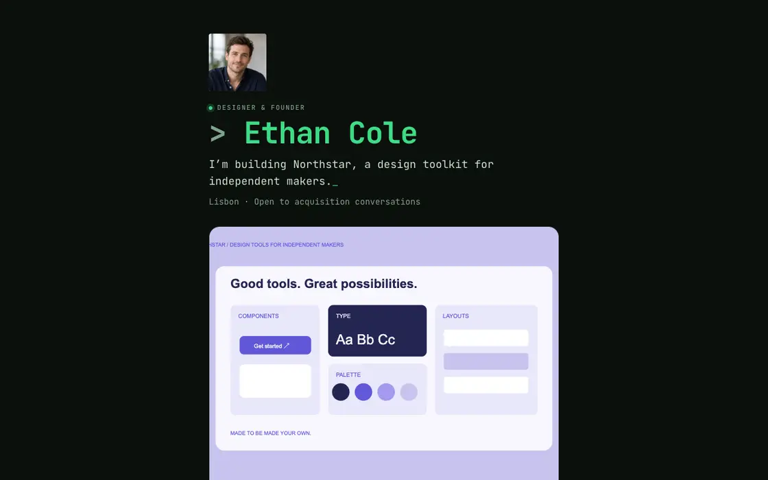 A customizable featurd page in the terminal style