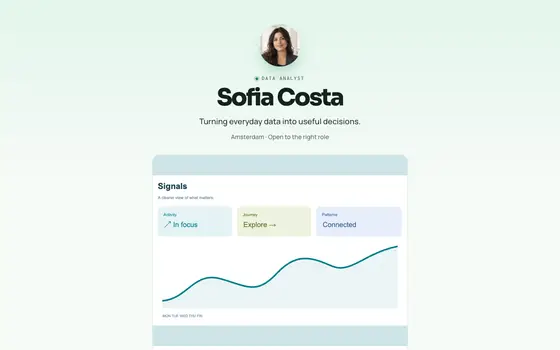 A featurd page in the Mint look