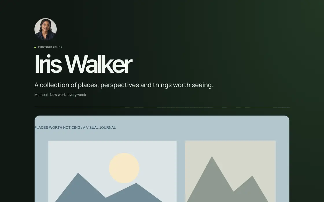 A customizable featurd page in the venture style