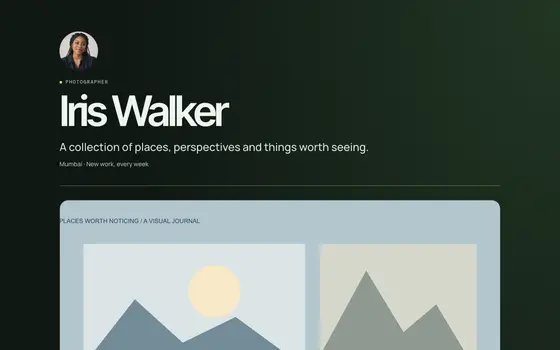 A featurd page in the Venture look